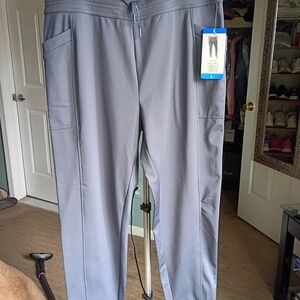 Men's Gray Utility Scrub Pants with Pockets